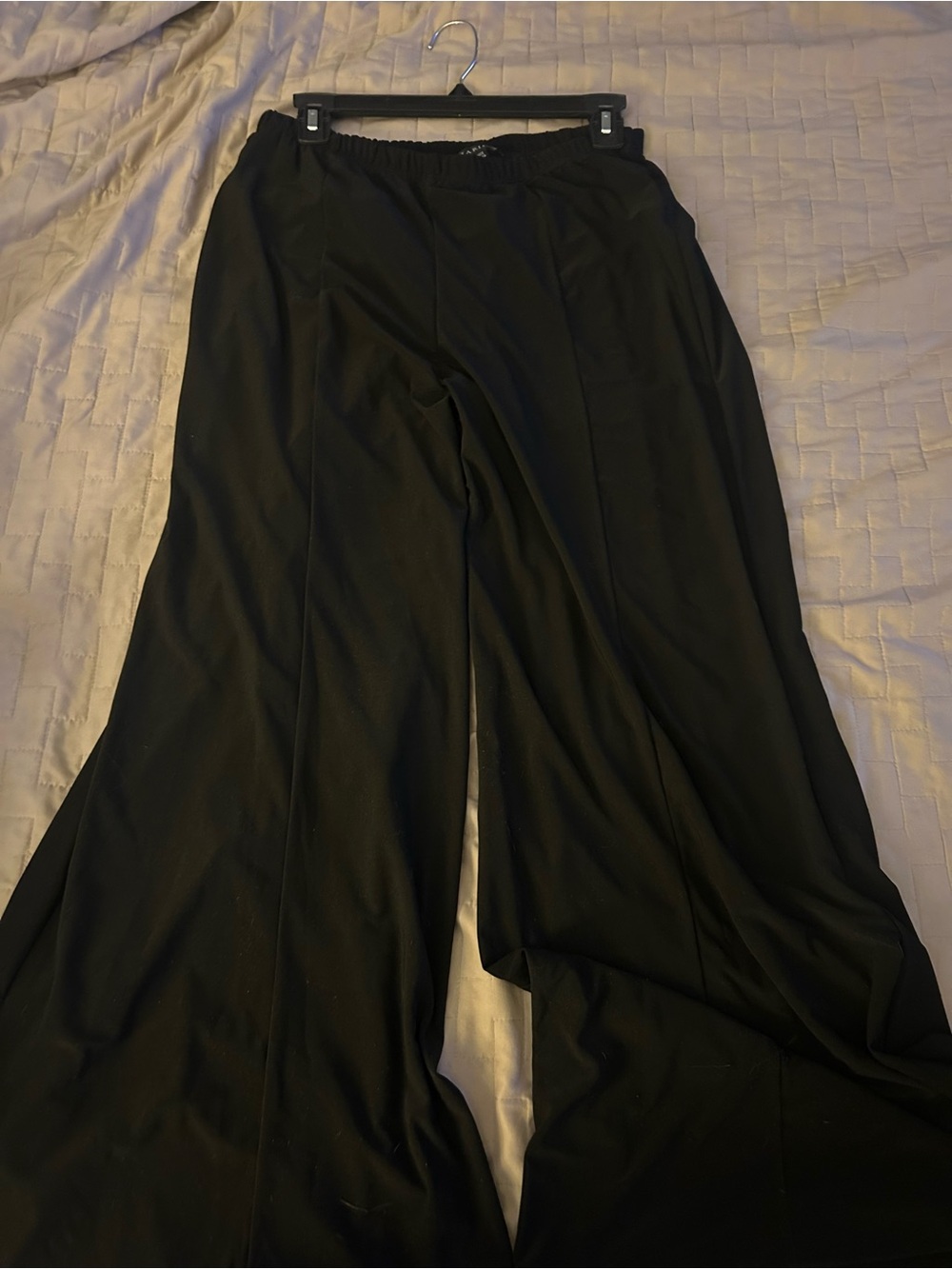 MARINA Black Wide-Leg Palazzo Pants